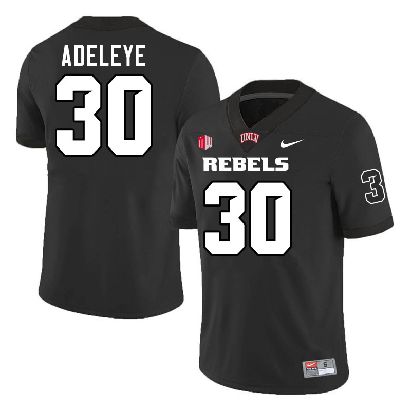 #30 Tunmise Adeleye UNLV Rebels College Football Jersey Stitched-Black
